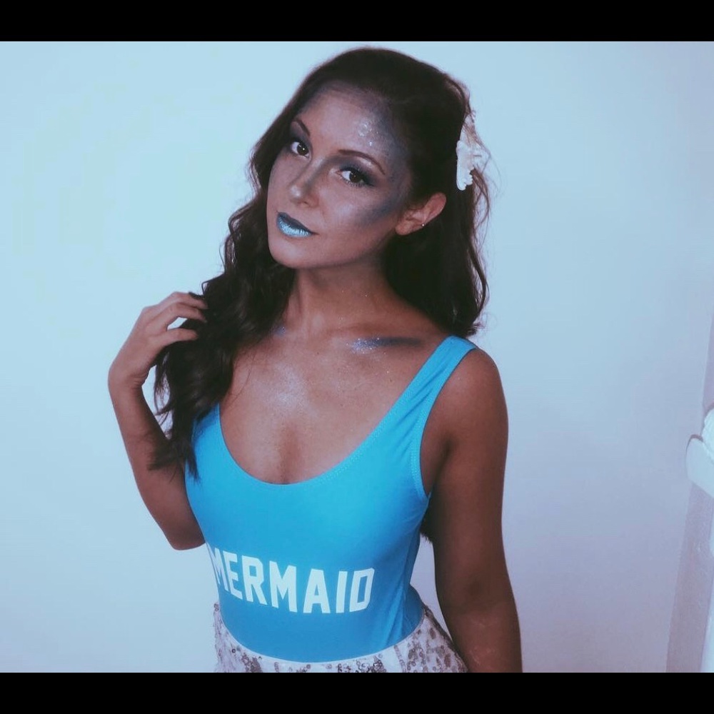 Blue Mermaid One Piece Swimsuit
